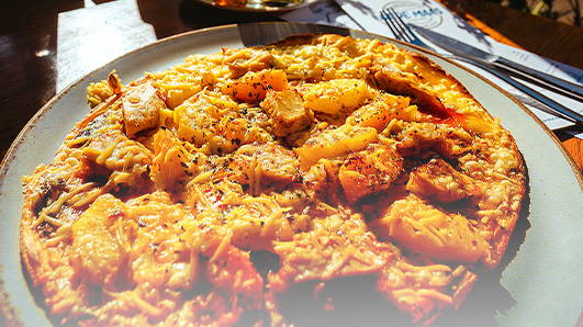Pizza-Pannenkoeken